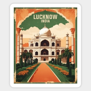 Lucknow India Vintage Tourism Travel Sticker